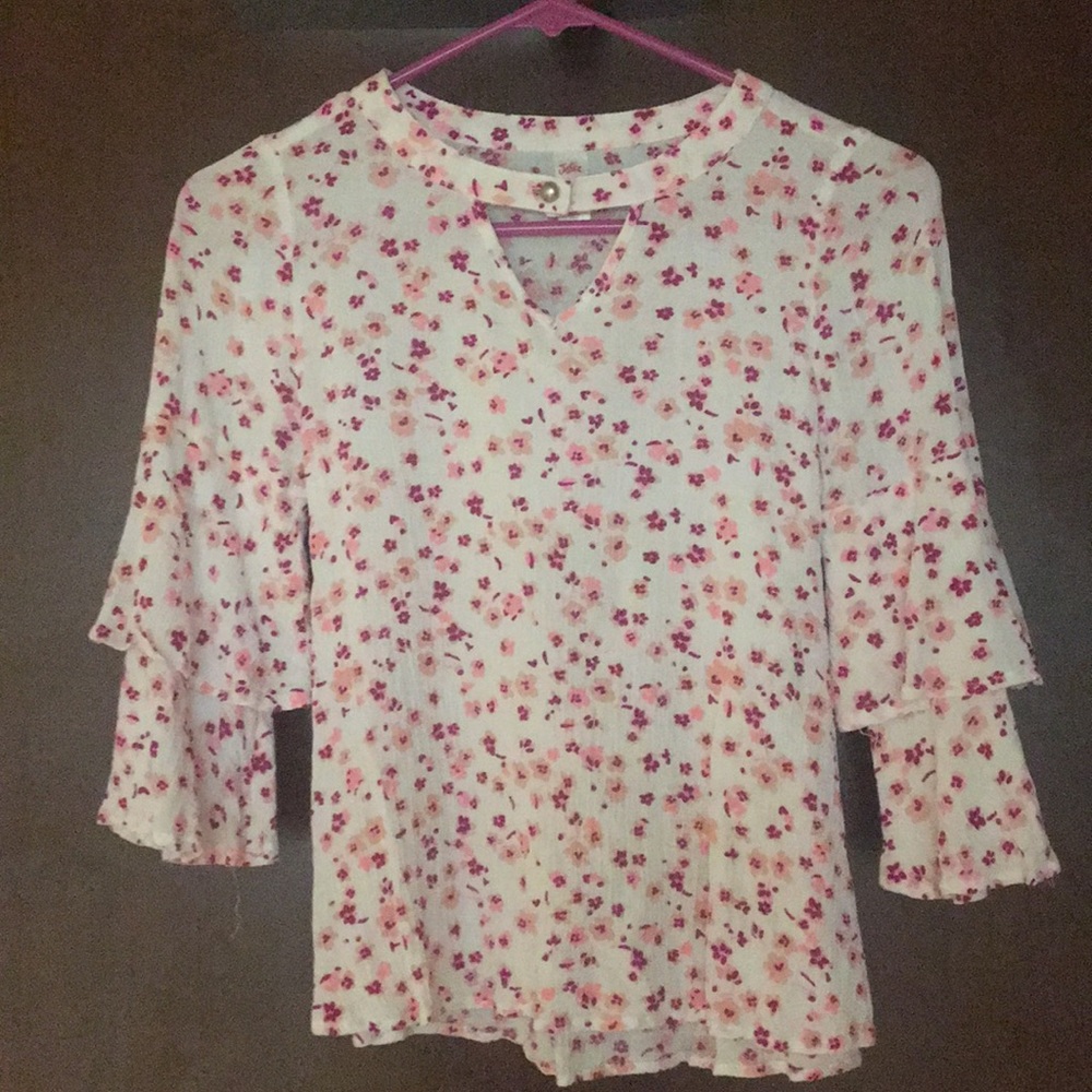 Justice floral shirt